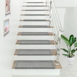 [en.casa] Stufenmatte 65 x 24 cm Hellgrau