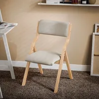 SoBuy Klappstuhl Küchenstuhl mit gepolsterter Sitzfläche und Lehne grau