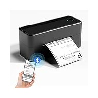 Phomemo Bluetooth Etikettendrucker, DHL Thermodrucker 4XL Labeldrucker Ettikettendrucķer für Mac/PC, Versandetikettendrucker Label Printer für Barcode, Amazon, Ebay, Etsy & Shopify, DHL ups - Schwarz