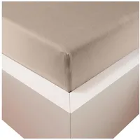 Traumschloss Spannbettlaken Premium Plus Jersey 90 x 200 - 100 x 220 cm beige