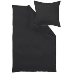 Bettwäsche CURT BAUER "Arezzo", braun (schwarzbraun), B/L: 155cm x 200cm, , Mako-Brokat-Damast, B/L: 80cm x 80cm, Mako-Brokat-Damast, Obermaterial: 100% Baumwolle, Bettwäsche, dreidimensionales Waffelmuster