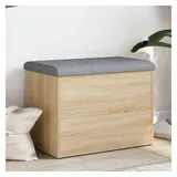 vidaXL Polsterbank Sonoma-Eiche Silber 62 x 42 x 45 cm