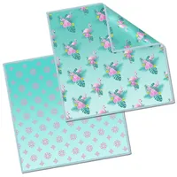 Edison & King Mikrofasertücher mit Motiv Mikrofasertuch (Microfaser, 20x20 cm, 2er Pack, Brillenputztücher mit vernähten Rändern) bunt 20 cm x 20 cm