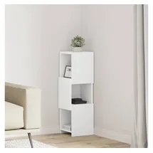 vidaXL Eckregal 25,5 x 25 x 80 cm Weiß
