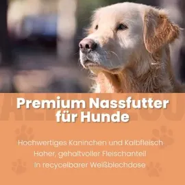alphazoo Nassfutter Senior Hund Kaninchen + Kalb 6 x 400 g
