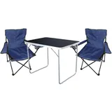 Mojawo Camping Set Campingtisch 2 Campingstuhl Blau