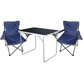 Mojawo Camping Set Campingtisch 2 Campingstuhl Blau