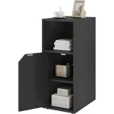 Woltu Nachttisch, Schwarz, Holzwerkstoff, 2 Fächer, Rechteckig, 25x62x35 cm, Schlafzimmer, Nachttische