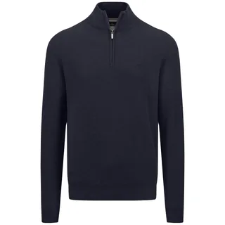 FYNCH-HATTON Strickpullover aus Baumwolle mit Troyer-Kragen Navy/L - L