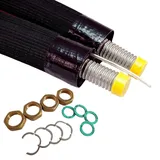 Solarleitung DN20 mit 19mm Isolierung Solarrohr Edelstahlwellrohr Pool Leitung S...