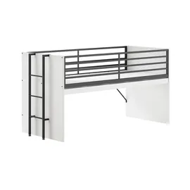 58 aufm Kessel Halbhochbett Keelia 90 x 200 cm Melamin weiß