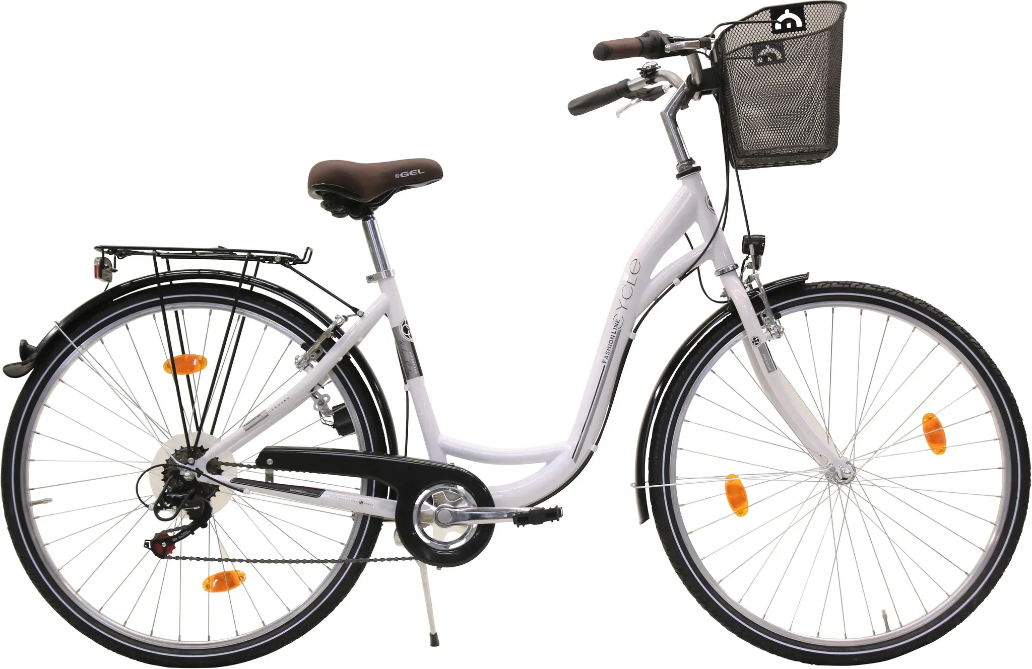 Cityrad FASHION LINE Fahrräder Gr. 43 cm, 26 Zoll (66,04 cm), weiß für Damen, Kettenschaltung