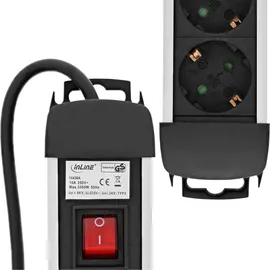 InLine Steckdosenleiste 1,50 m Schwarz 6 St.