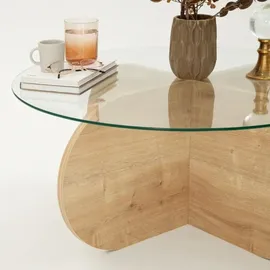 Asir Couchtisch BUBBLE 35x75 cm braun/klar - Braun