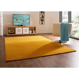 Steffensmeier Nomade Wollteppich 80 x 150 cm Gelb