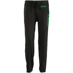 multifanshop Jogginghose - Bremen - Bund & Seite - Druck grün - Trainingshose