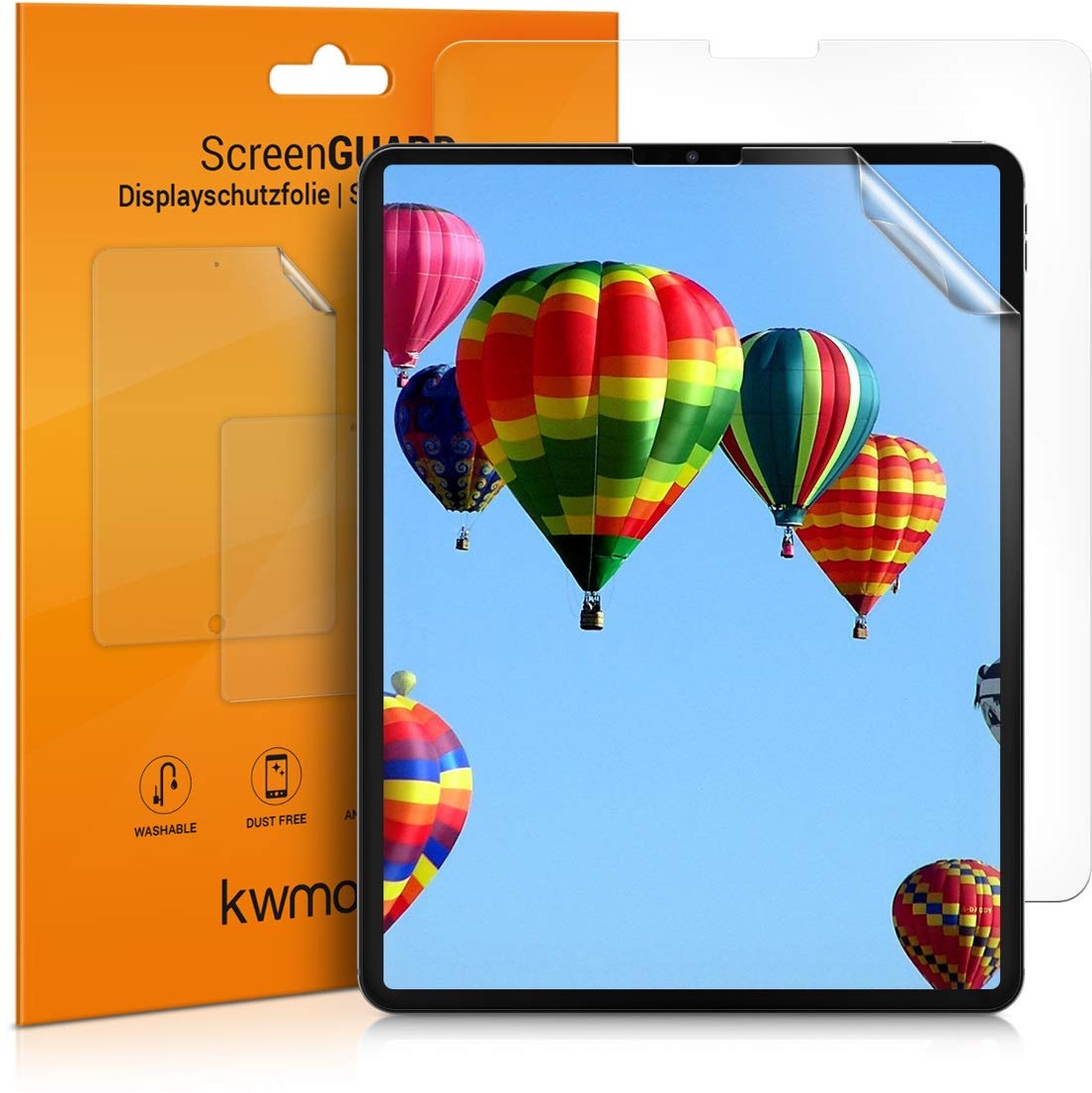 kwmobile 2X Tablet Schutzfolie kompatibel mit Apple iPad Pro 12,9" (2020) Folie - Full Screen Protector - Tablet Displayfolie entspiegelt
