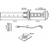 Designlight Steckdosenleiste 0 m Grau 2 St.