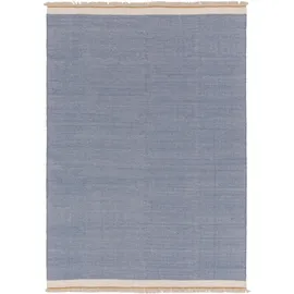 benuta Pop Wollteppich Blau, Textil, Beton Optik, Rechteckig, 200x300 cm Gots, pflegeleicht, Teppiche - Böden, Teppiche, Naturteppiche