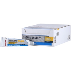 Sponser Energy Liquid PLUS Gel (Kohlenhydrat Gel mit Koffein und Taurin) Neutral/Koffein 18x70g Box