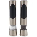 Cole&Mason - Elektrisches Salz- und Pfeffermühlenset RICHMOND 2 Stück 6xAAA - Chrom glänzend