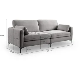 MID.YOU Sofa 3,5 Sitzer Venti, - B/H/T ca. 225,00x92,00x97,00