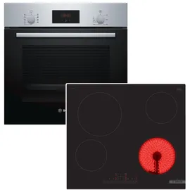 Bosch Schnellaufheizung Herdset + Glaskeramikkochfeld 60cm