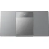 Panasonic Mini-Musiksystem SC-HC410EG-S (Bluetooth, CD Player, 2x 20 W), Stereoanlage, Silber