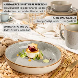 sänger geschirr Sänger Pastaschalen Set Rio Perlgrau, Teller, grau