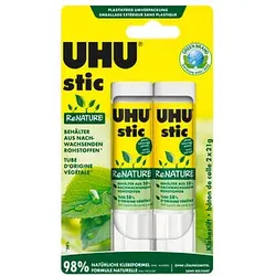 2 UHU stic ReNATURE Klebestifte 2x 21,0 g