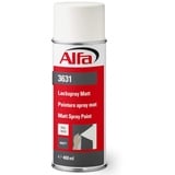 Alfa Sprühlack RAL 9010 Reinweiß 1 x 400 ml Matt für innen und außen - Lackieren und Dekorieren, hohe Deckkraft Farbspray, Sprühdose, Made in Germany