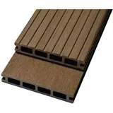 Woodstore24 Terrassendielen Muster WPC Diele Terrassendiele, 20 x 120mm, Farbe braun (WoodoRhodos)