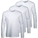 MAN'S WORLD Langarmshirt »neue Farbe !«, (3er-Pack), Langarm, unifarben, aus Baumwolle, im 3er-Pack, weiß,