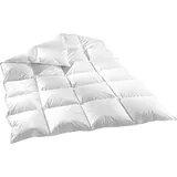 M&M Feather and Down 200x200 cm 1200 Gr. 90% Daunen BETT Daunendecke Daunendecken Decken Decke Bett Bettdecke Zudecke Steppdecke Daunen Winterdecke Jahresdecke Welt-der... | weiß