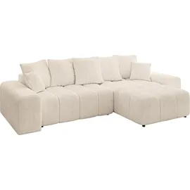 altdecor Ecksofa Cord 2-Sitzer Beige