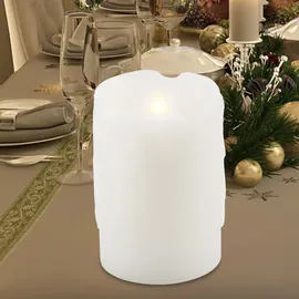 GLOBO LED Kerze 5 x 7,5 cm 12 St. weiß