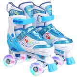 Hikole Rollschuhe Jungen Verstellbar Kinder Rollschuhe Mit ABEC 7 Carbon Kugellagern Rollschuhe 31 Jungen Kinder Rollschuhe Ab 7 Jahre Rollschuhe Jungen Blau, M (31-34)