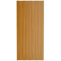 vidaXL Dachpaneel 12 Stk. Natur 100 x 45 cm Verzinkter Stahl