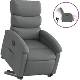 vidaXL Relaxsessel mit Aufstehhilfe Elektrisch 92 x 99,5 x 0 cm Dunkelgrau