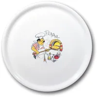 Robuste, Dekorierte Pizzateller Aus Spezialporzellan, 330 Mm – 6er-set