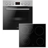 Amica Einbauherd Set Glaskeramik Kochfeld Backofen Umluft Timer Bräterzone EHC 933 505 E