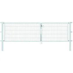 Alberts Doppeltor Flexo für Doppelstabmatten ungleich geteilt, Höhe 80 - 200 cm, Breite 3 - 3,5 m