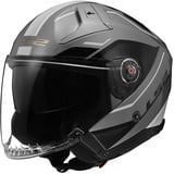 LS2 Jet-Motorradhelm Infinity II Veyron Grey White, L