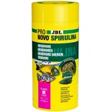 JBL PRONOVO SPIRULINA FLAKES, Grünfutter für alle Aquarienfische von 8-20 cm, Fischfutter-Flocken, Größe M, 1000 ml
