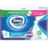 Zewa Küchenrolle Wisch & Weg Sparblatt, XXL-Pack, 2-lagig, 74 Blatt je Rolle, Zellstoff, saugstark & reißfest, 8 Rollen