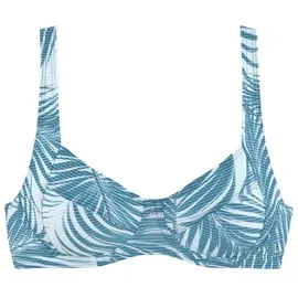 LASCANA Bikini-Top Damen Blau/Mehrfarbig 38 Cup C