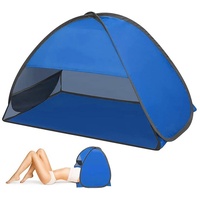 Dsen Tipi-Zelt Tragbar Pop Up Automatisches Strandzelt, Sun Shelter für 1 Personen blau