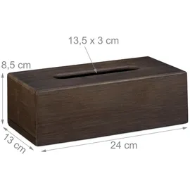 Relaxdays Tücherbox Dunkelbraun