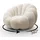 lookway Drehsessel FLUFFY Textil 95 x 60 x 95 cm Beige mit Fußhocker