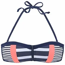 KangaROOS Bandeau-Bikini-Top Damen Blau/Weiß 36 Cup C/D